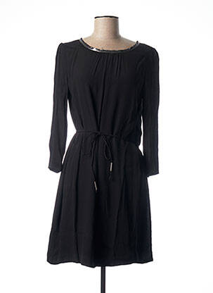 Rochie midi mâneci lungi mâneci lungi negru SUNCOO femeie