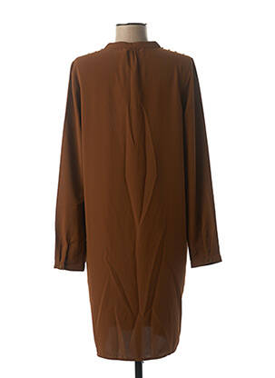 Rochie midi mâneci lungi mâneci lungi maro GEISHA femeie