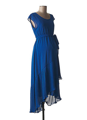 Rochie lungă fără mâneci fără mâneci albastru ATTESA femeie