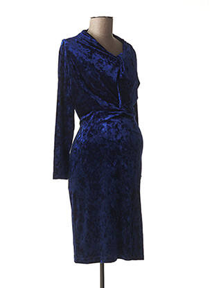 Rochie de maternitate elasticitate albastru FRAGILE femeie