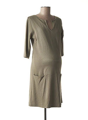 Rochie de maternitate elasticitate verde FRAGILE femeie