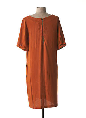 Rochie de maternitate guler rotund portocalie FRAGILE femeie