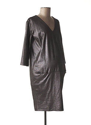 Rochie de maternitate elasticitate gri FRAGILE femeie