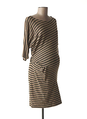 Rochie de maternitate elasticitate bej FRAGILE femeie