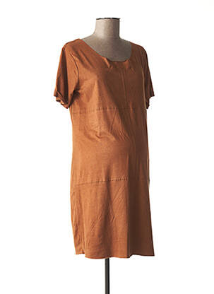 Rochie de maternitate guler rotund maro LOVE2WAIT femeie
