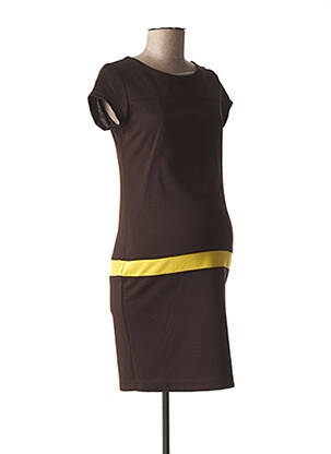 Rochie de maternitate elasticitate maro NINA BELLY femeie