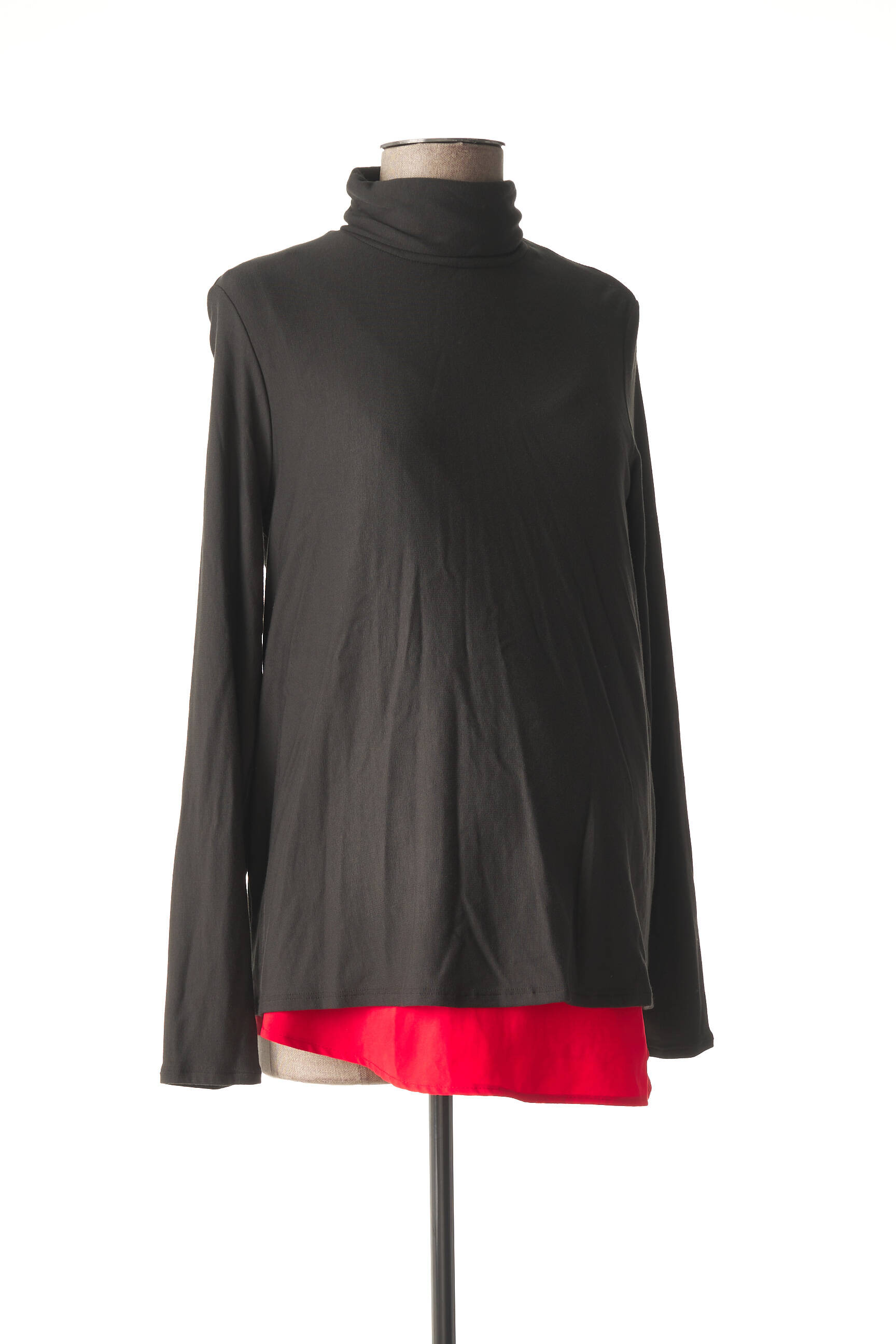 Tricou / top maternitate croială cambrată gri POMKIN femeie