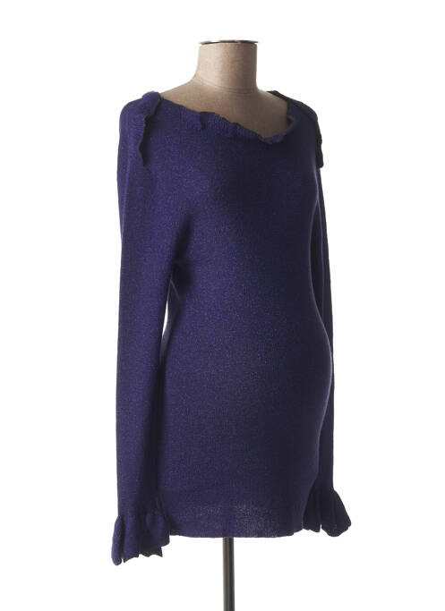 Pulover maternitate albastru FRAGILE femeie