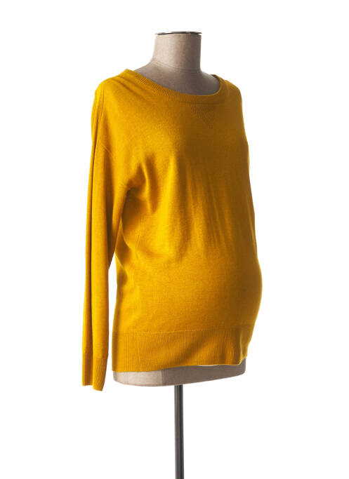 Pulover maternitate galben FRAGILE femeie