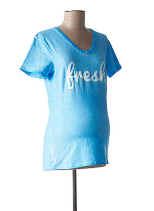 Tricou / top maternitate croială cambrată albastru LOVE2WAIT femeie