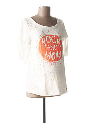 Tricou / top maternitate guler rotund portocalie OHMA ! femeie