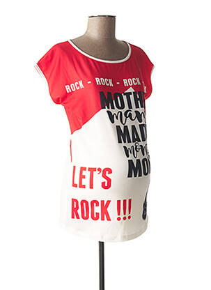 Tricou / top maternitate guler rotund roșu LOVE2WAIT femeie
