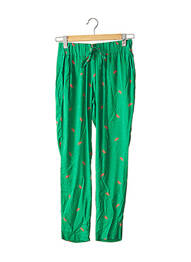 Pantalon maternitate închidere cu legături de legat verde POMKIN femme