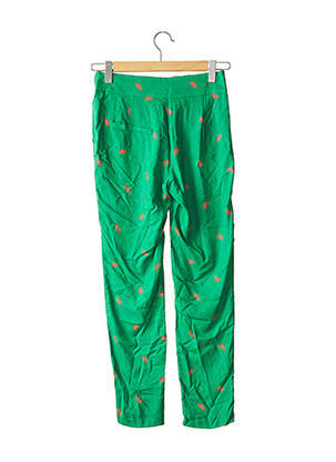 Pantalon maternitate închidere cu legături de legat verde POMKIN femeie