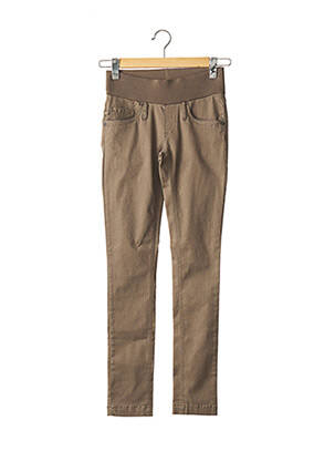 Pantalon slim talie elastică maro PIETRO BRUNELLI femeie