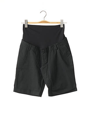 Pantalon scurt / bermudă maternitate țesătură poplin negru MENONOVE femeie