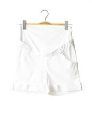 Pantalon scurt / bermudă maternitate buzunare alb MENONOVE femme