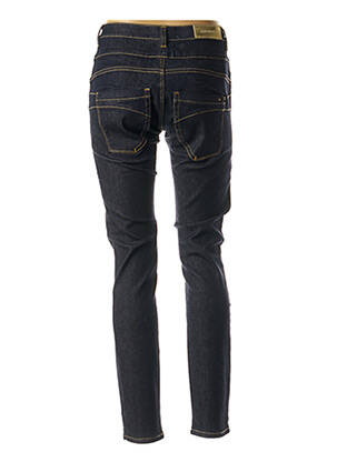 Blugi cu croială slim subțire talie joasă albastru COUTURIST femeie