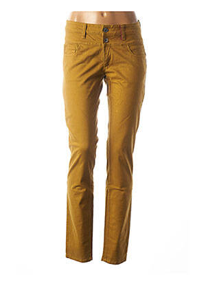 Pantalon slim galben COUTURIST femeie