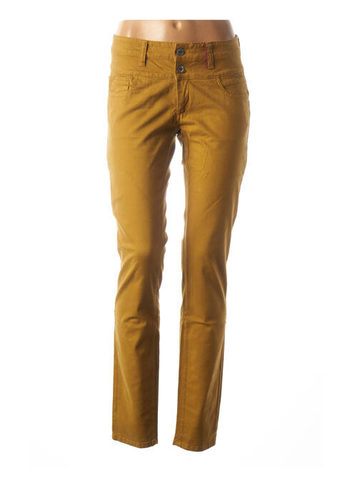 Pantalon slim galben COUTURIST femeie