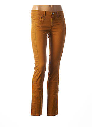 Pantalon slim elasticitate galben COUTURIST femeie