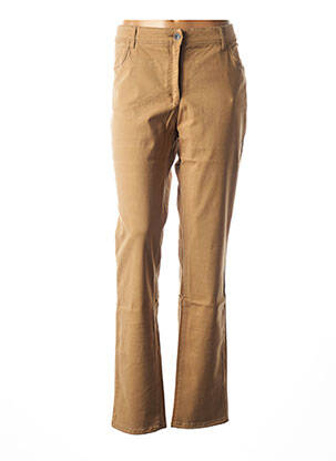 Pantalon slim elasticitate mărime normală bej COUTURIST femeie