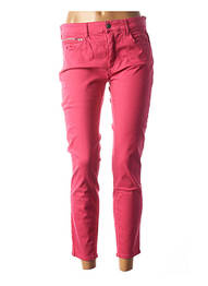 Pantalon 7/8 elasticitate talie joasă roz COUTURIST femeie