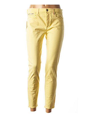Pantalon 7/8 elasticitate talie joasă galben COUTURIST femeie