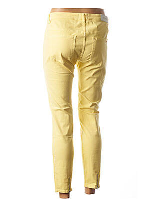 Pantalon 7/8 elasticitate talie joasă galben COUTURIST femeie