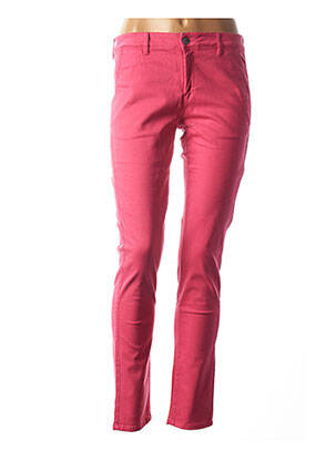 Pantalon drept elasticitate talie joasă roz COUTURIST femeie