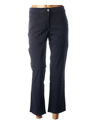 Pantalon 7/8 închidere cu fermoar sub clapetă cu nasturi mărime normală albastru COUTURIST femeie