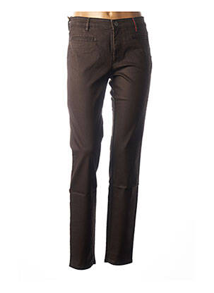 Pantalon slim talie joasă talie joasă maro COUTURIST femeie