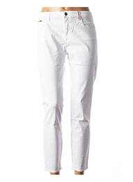 Pantalon 7/8 elasticitate talie joasă alb COUTURIST femeie
