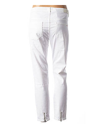 Pantalon 7/8 elasticitate talie joasă alb COUTURIST femeie