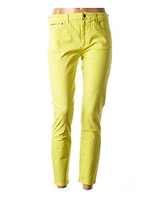 Pantalon 7/8 elasticitate talie joasă verde COUTURIST femeie