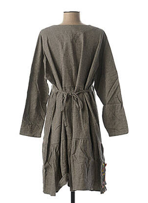 Rochie midi mâneci lungi mâneci lungi gri RHUM RAISIN femeie