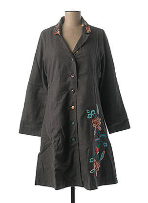 Palton lung gri RHUM RAISIN femeie