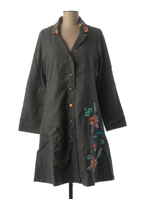 Palton lung gri RHUM RAISIN femeie