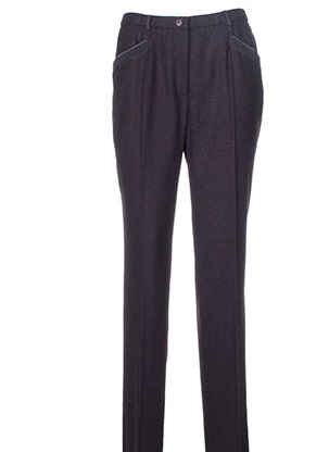 Pantalon drept închidere cu fermoar sub clapetă cu nasturi mărime normală violet PAUPORTÉ femeie