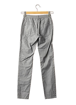 Pantalon slim țesătură poplin mărime normală gri SANDWICH femeie