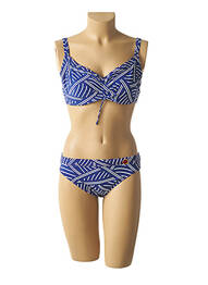 Costum de baie din două piese elasticitate albastru BELCOR femme