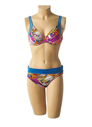 Costum de baie din două piese elasticitate albastru BELCOR femeie