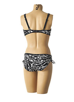 Costum de baie din două piese elasticitate top sutien modelat negru BELCOR femeie