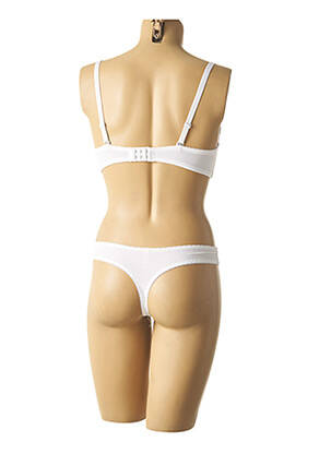 Set lenjerie tanga alb HANA femeie