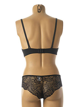 Set lenjerie bretele elastice reglabile negru HANA femeie
