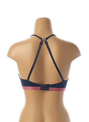 Sutien efect material satinat top sutien modelat albastru HANA femeie