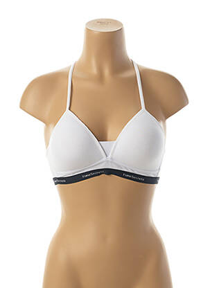 Sutien efect material satinat top sutien modelat alb HANA femeie
