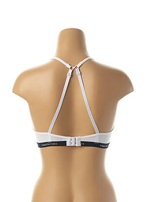 Sutien efect material satinat top sutien modelat alb HANA femeie