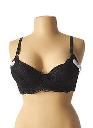 Sutien țesătură dantelă negru HANA femeie