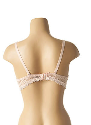 Sutien efect material satinat top sutien push-up bej HANA femeie